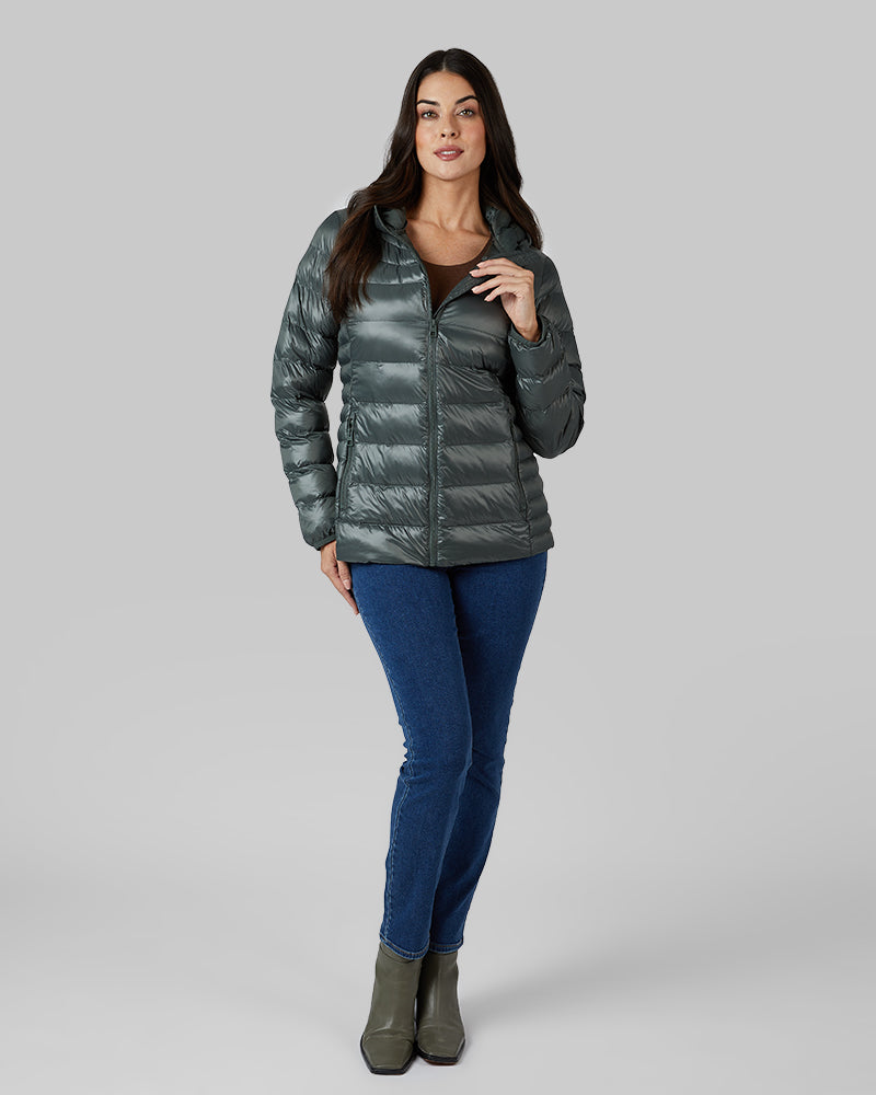 WOMEN'S SHINY HOODED JACKET - Image 12