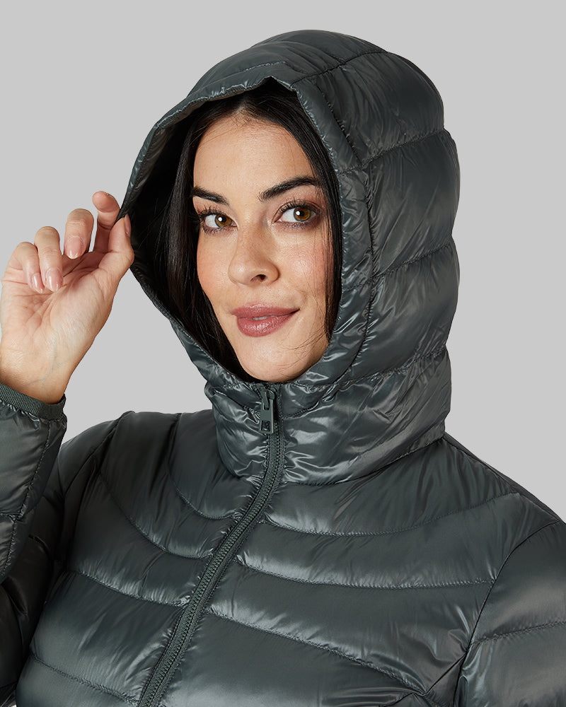WOMEN'S SHINY HOODED JACKET - Image 10