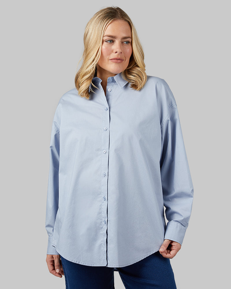 WOMEN'S OVERSIZED COTTON LONG SLEEVE BUTTON-UP - Image 25