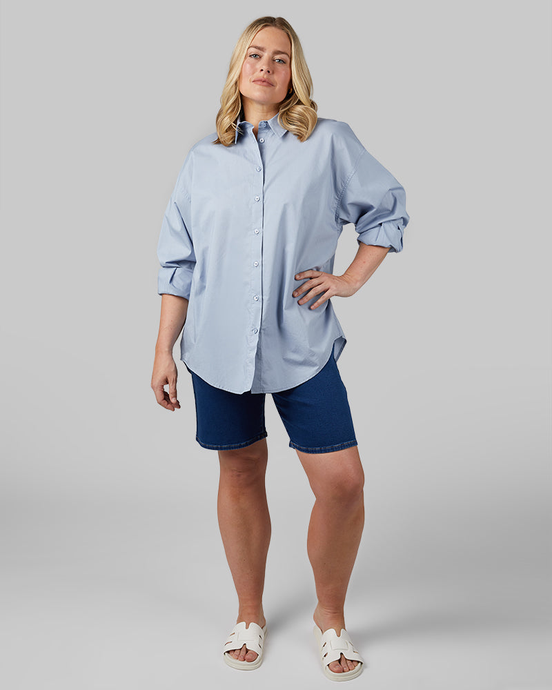 WOMEN'S OVERSIZED COTTON LONG SLEEVE BUTTON-UP - Image 29