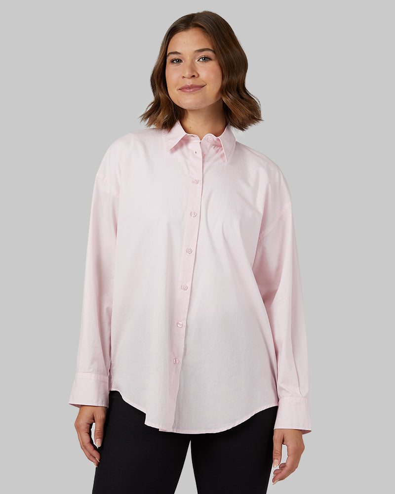 WOMEN'S OVERSIZED COTTON LONG SLEEVE BUTTON-UP - Image 13