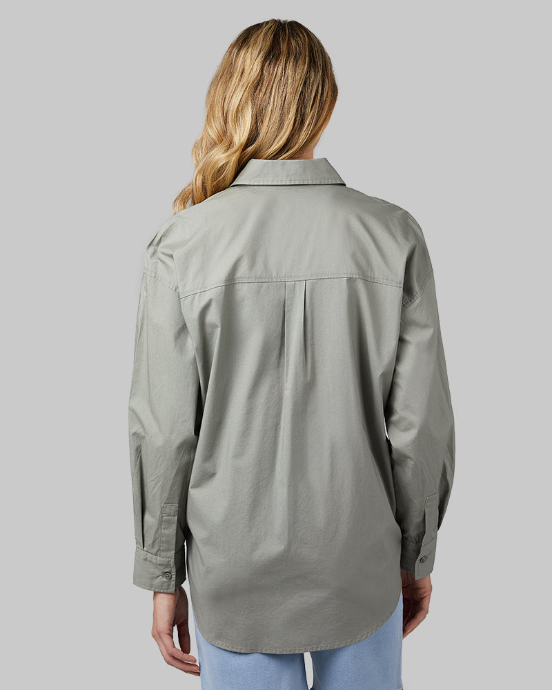 WOMEN'S OVERSIZED COTTON LONG SLEEVE BUTTON-UP - Image 46