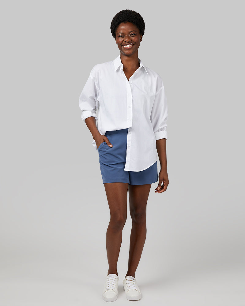 WOMEN'S OVERSIZED COTTON LONG SLEEVE BUTTON-UP - Image 5