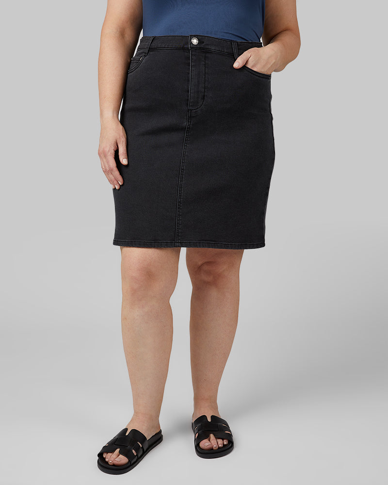 WOMEN'S STRETCH COMFORT JEAN SKIRT - Image 19