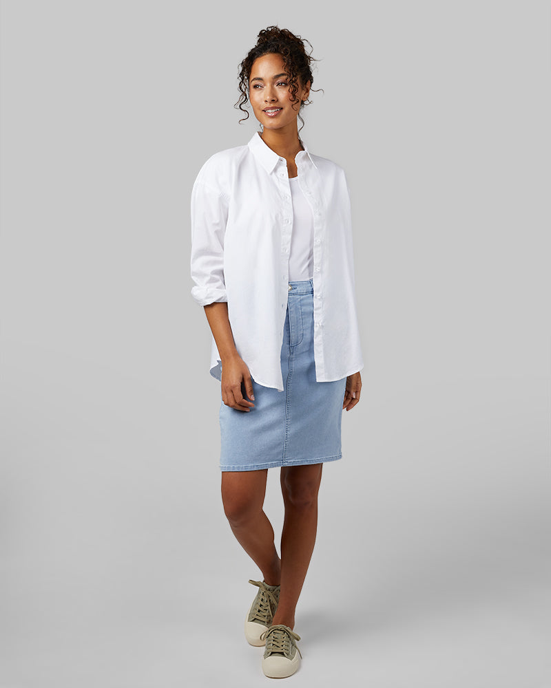 WOMEN'S STRETCH COMFORT JEAN SKIRT - Image 30