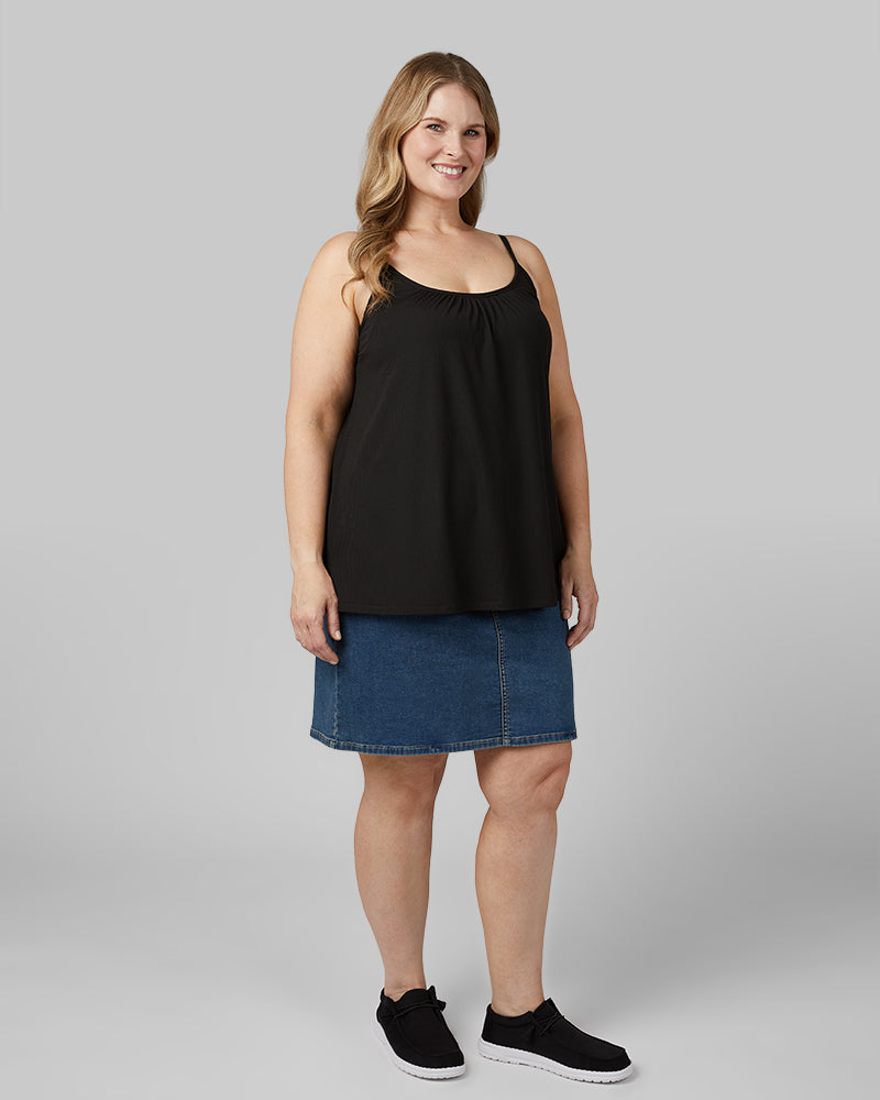 WOMEN'S STRETCH COMFORT JEAN SKIRT - Image 12