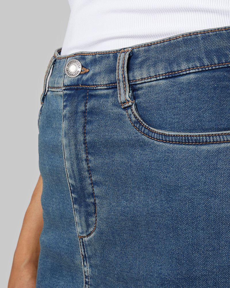 WOMEN'S STRETCH COMFORT JEAN SKIRT - Image 5