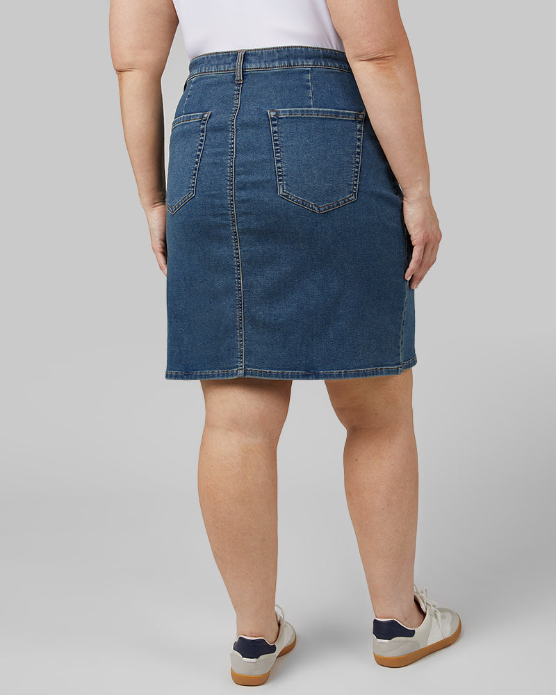WOMEN'S STRETCH COMFORT JEAN SKIRT - Image 10