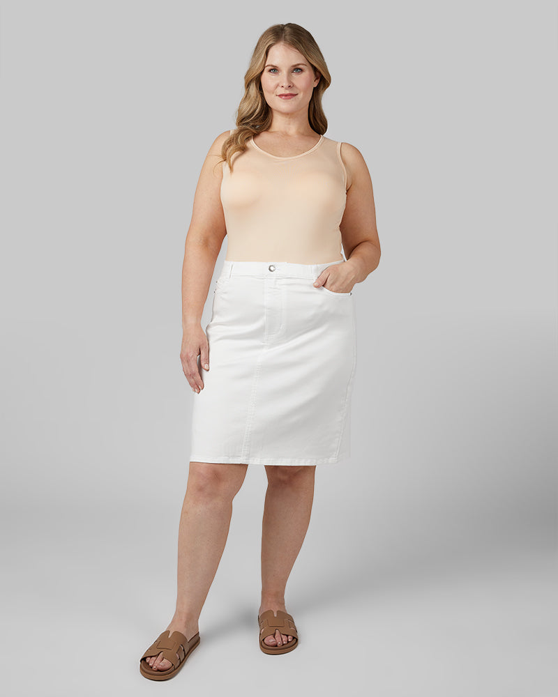 WOMEN'S STRETCH COMFORT JEAN SKIRT - Image 48