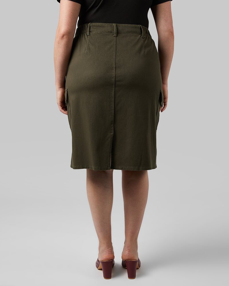 WOMEN'S STRETCH TWILL CARGO SKIRT - Image 11