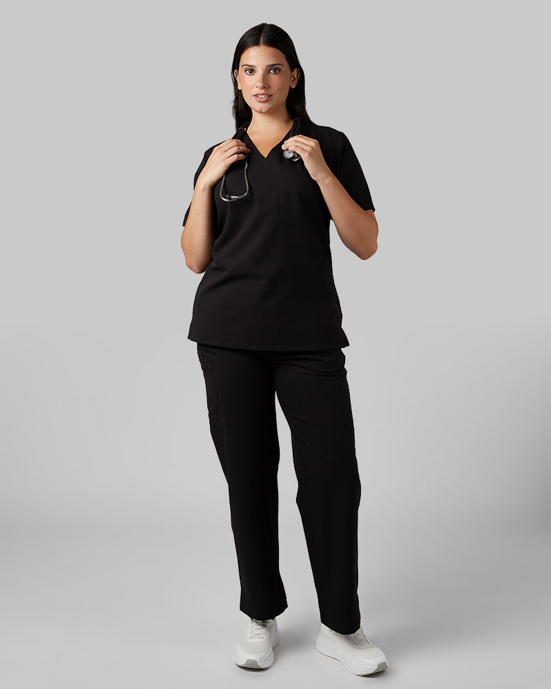 WOMEN'S CHEST POCKET V-NECK SCRUB TOP - Image 134