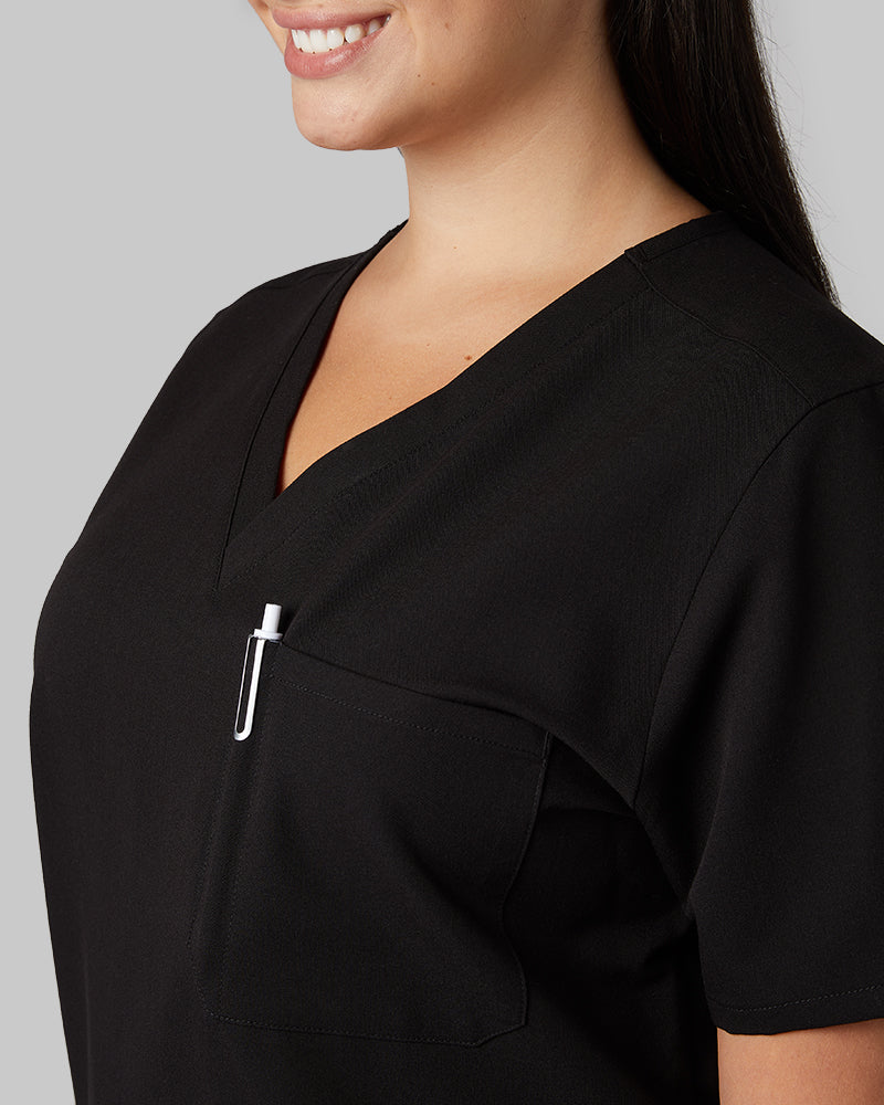 WOMEN'S CHEST POCKET V-NECK SCRUB TOP - Image 130