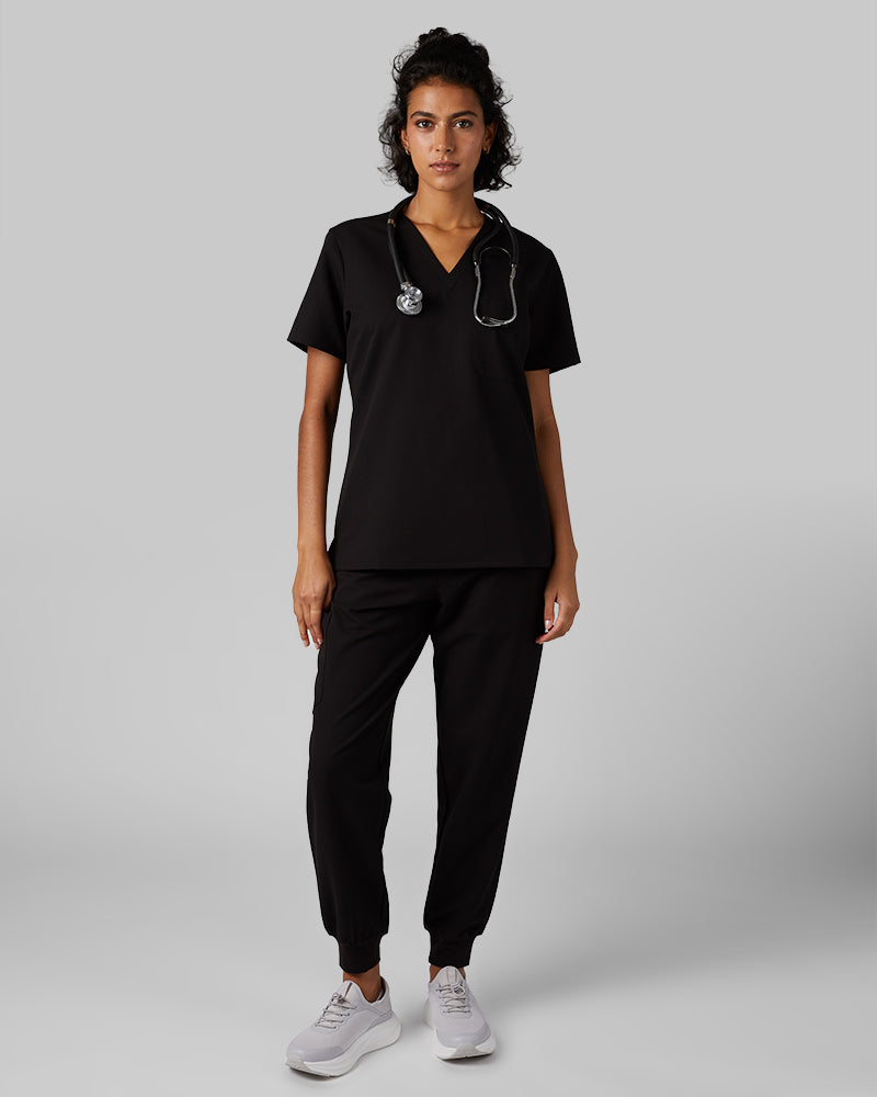 WOMEN'S CHEST POCKET V-NECK SCRUB TOP - Image 126