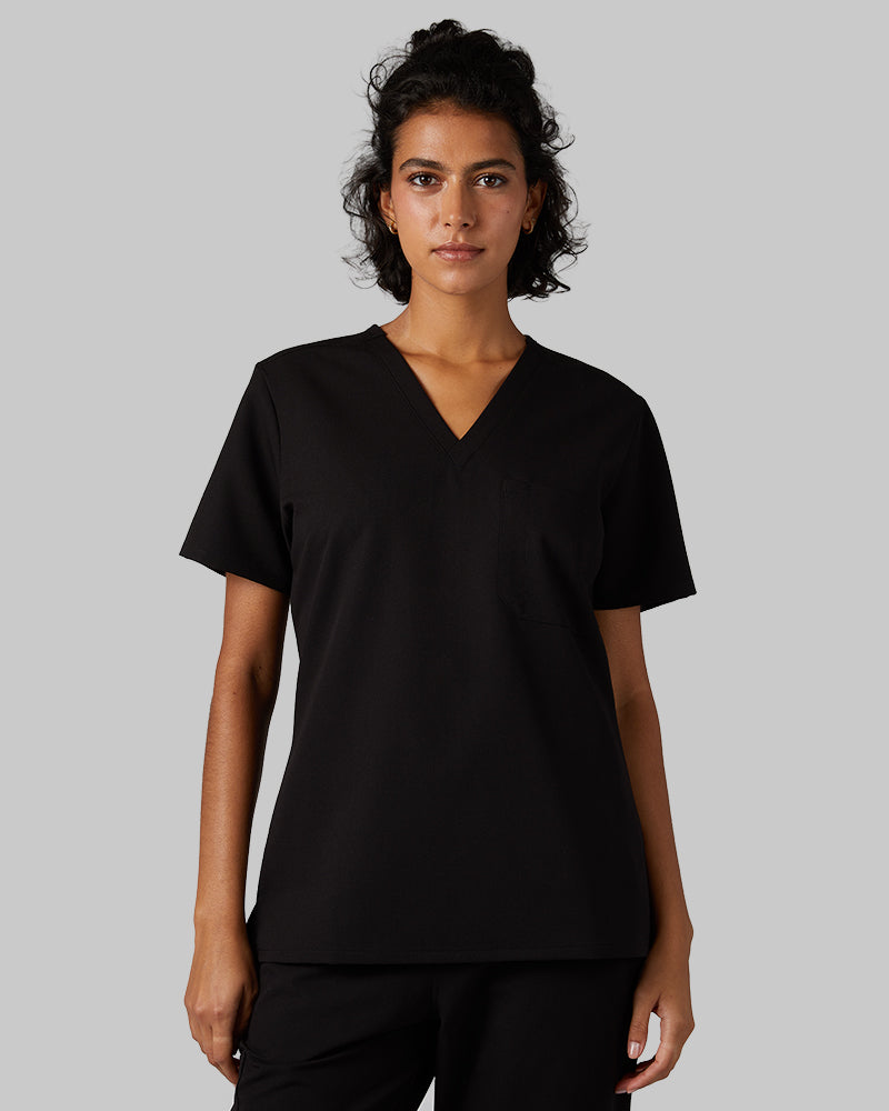 WOMEN'S CHEST POCKET V-NECK SCRUB TOP - Image 121