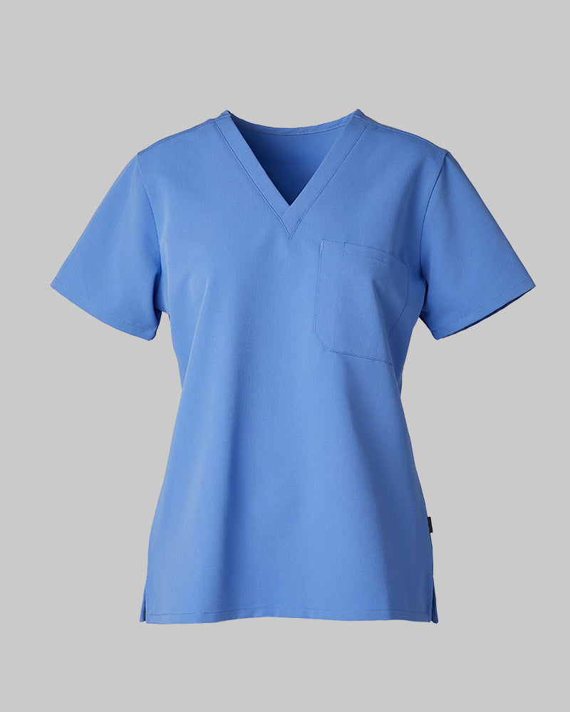 WOMEN'S CHEST POCKET V-NECK SCRUB TOP - Image 47