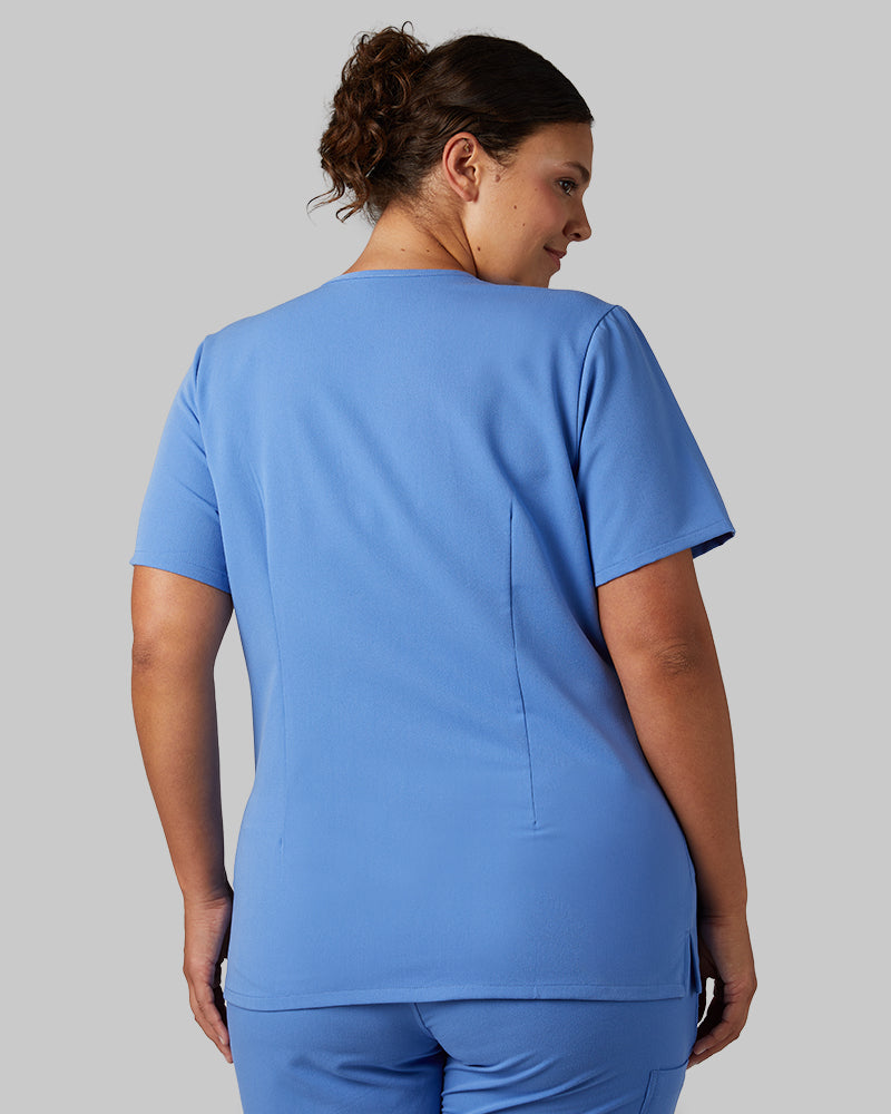 WOMEN'S CHEST POCKET V-NECK SCRUB TOP - Image 53