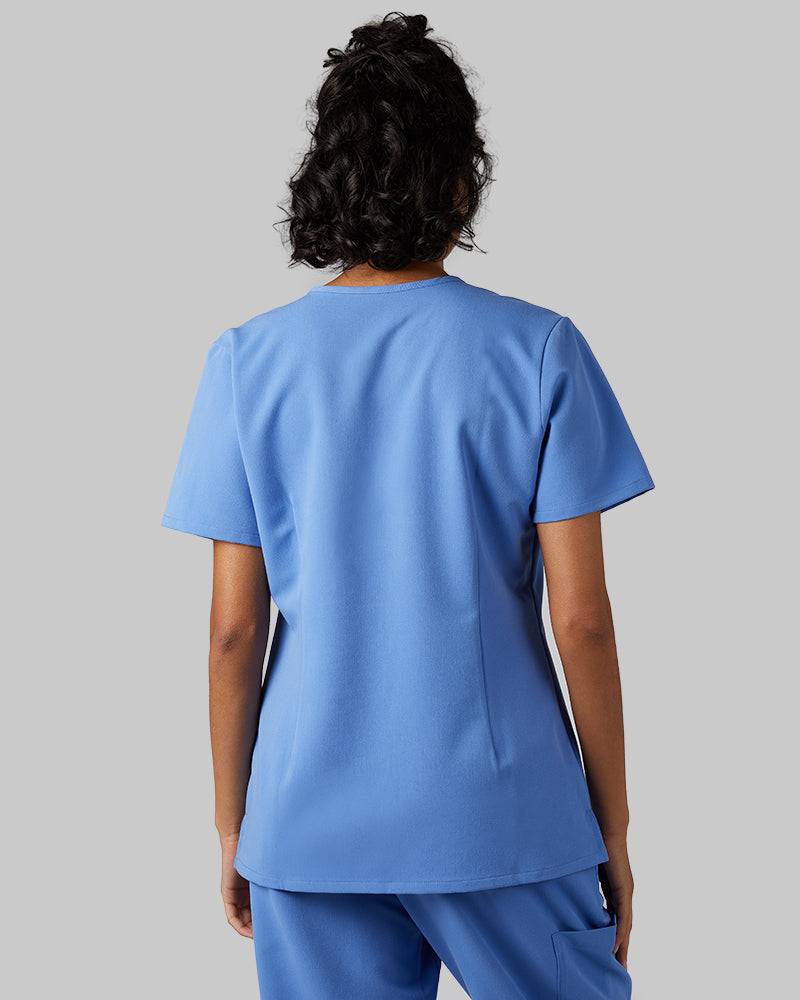 WOMEN'S CHEST POCKET V-NECK SCRUB TOP - Image 45