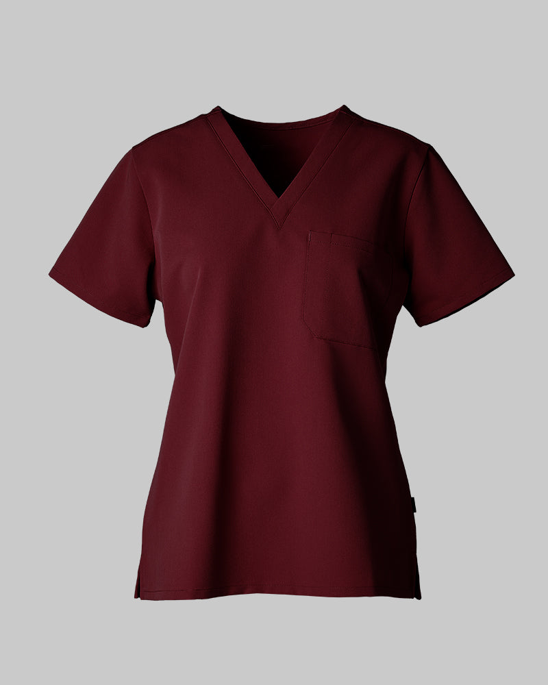 WOMEN'S CHEST POCKET V-NECK SCRUB TOP - Image 7