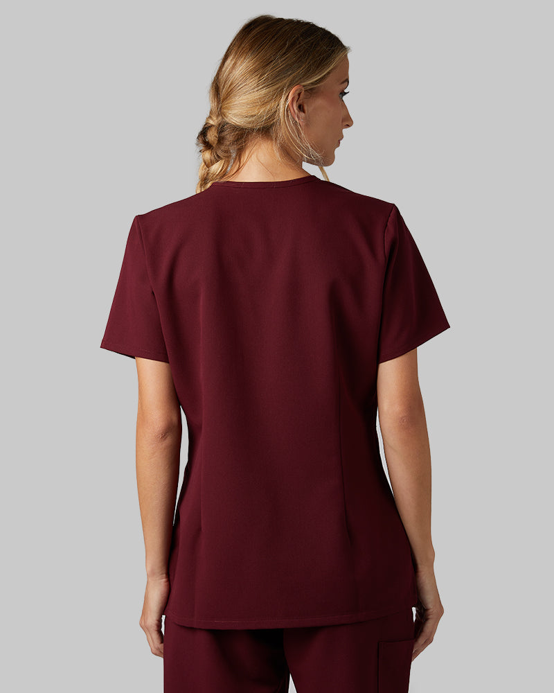 WOMEN'S CHEST POCKET V-NECK SCRUB TOP - Image 5