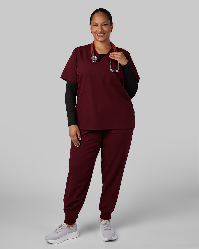 WOMEN'S CHEST POCKET V-NECK SCRUB TOP - Image 22