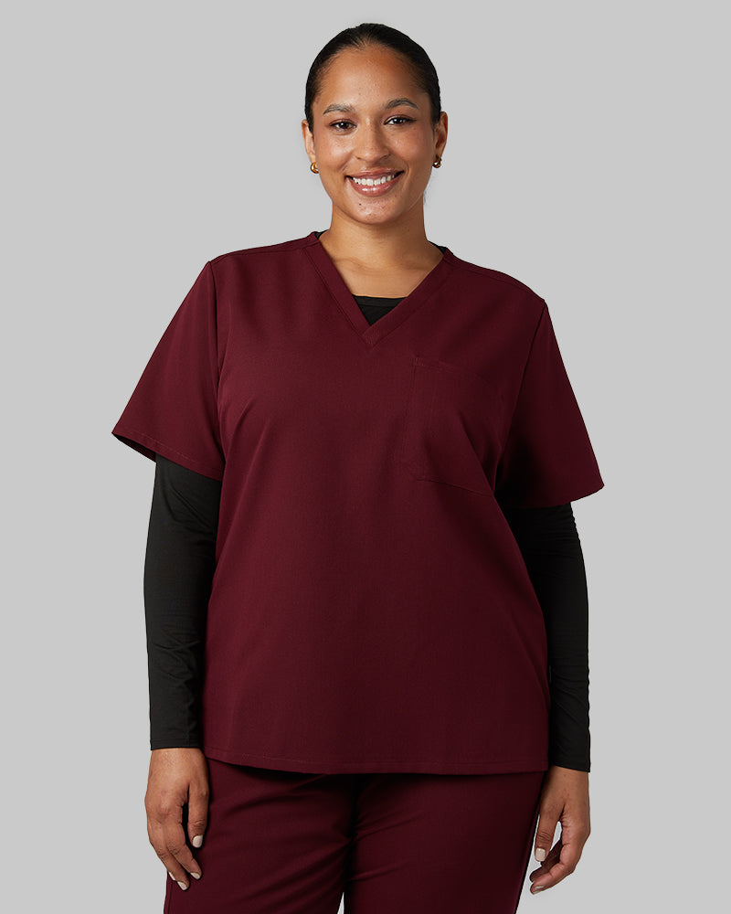 WOMEN'S CHEST POCKET V-NECK SCRUB TOP - Image 17