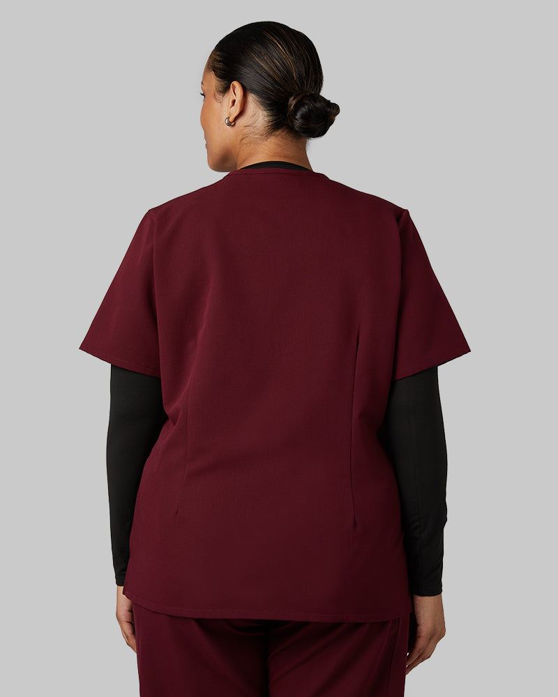 WOMEN'S CHEST POCKET V-NECK SCRUB TOP - Image 21