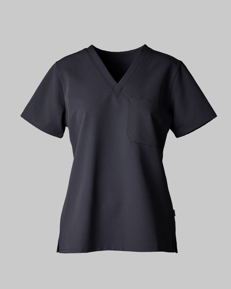 WOMEN'S CHEST POCKET V-NECK SCRUB TOP - Image 111