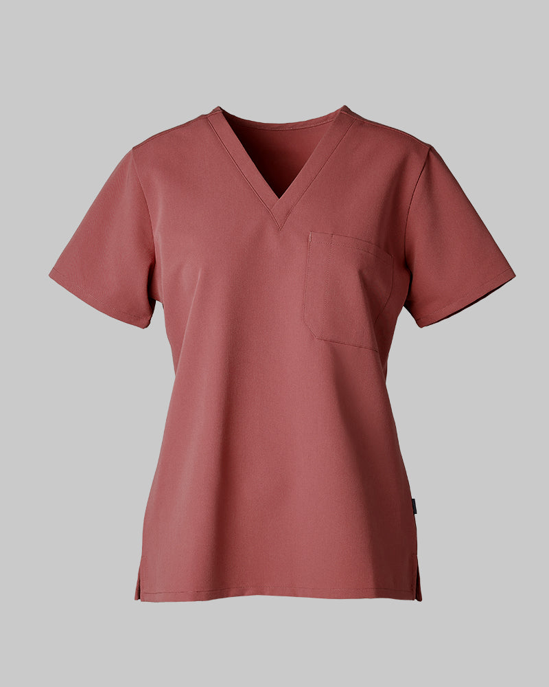 WOMEN'S CHEST POCKET V-NECK SCRUB TOP - Image 39