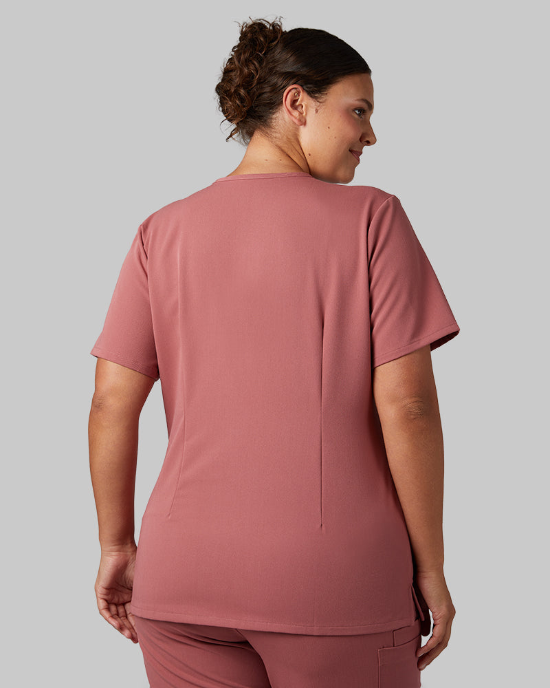 WOMEN'S CHEST POCKET V-NECK SCRUB TOP - Image 37