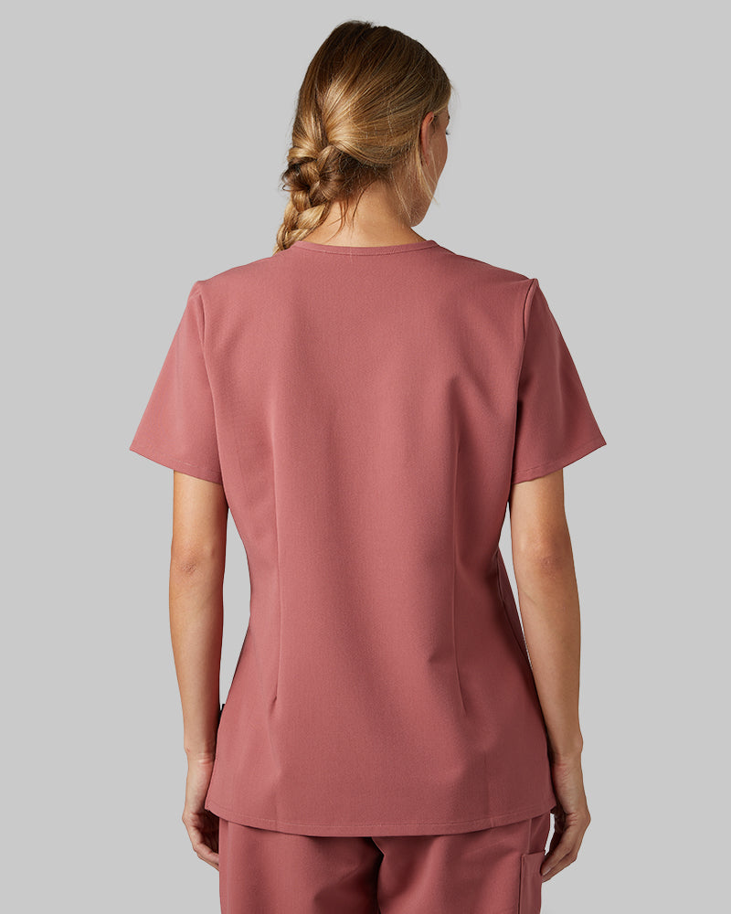 WOMEN'S CHEST POCKET V-NECK SCRUB TOP - Image 29