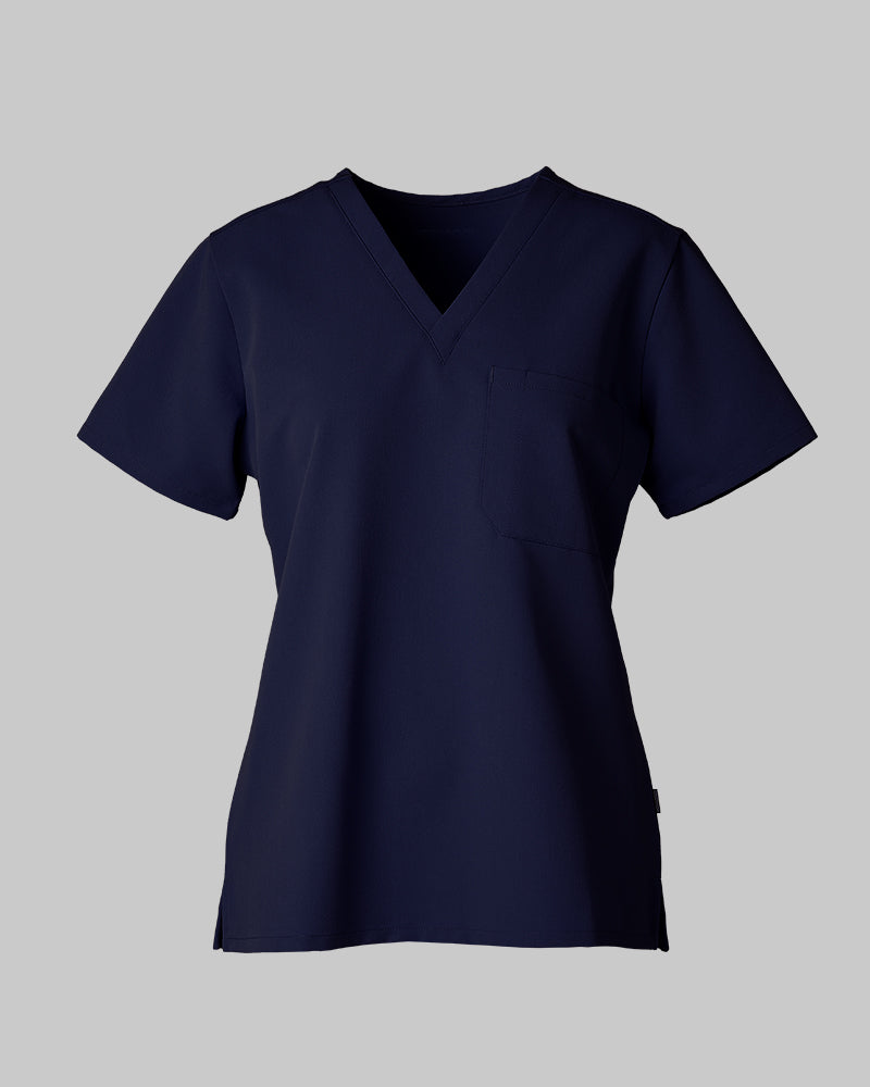 WOMEN'S CHEST POCKET V-NECK SCRUB TOP - Image 95