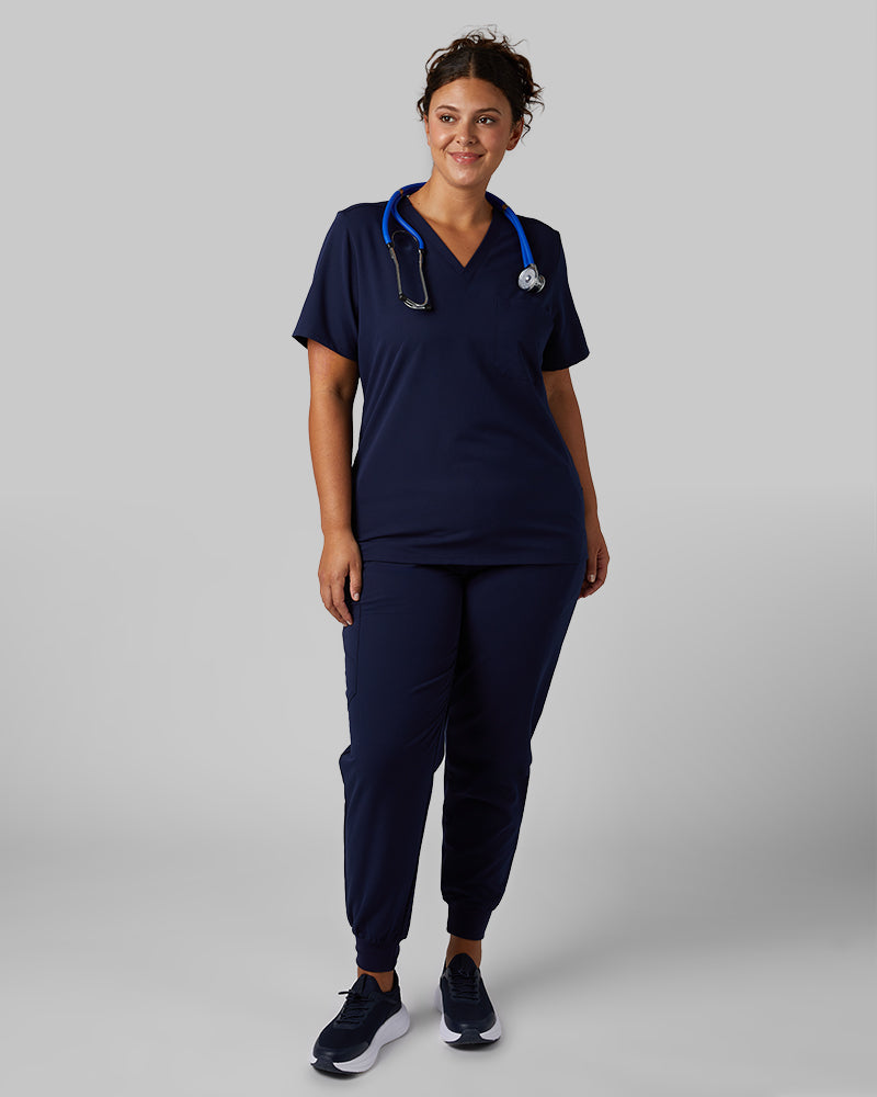 WOMEN'S CHEST POCKET V-NECK SCRUB TOP - Image 94