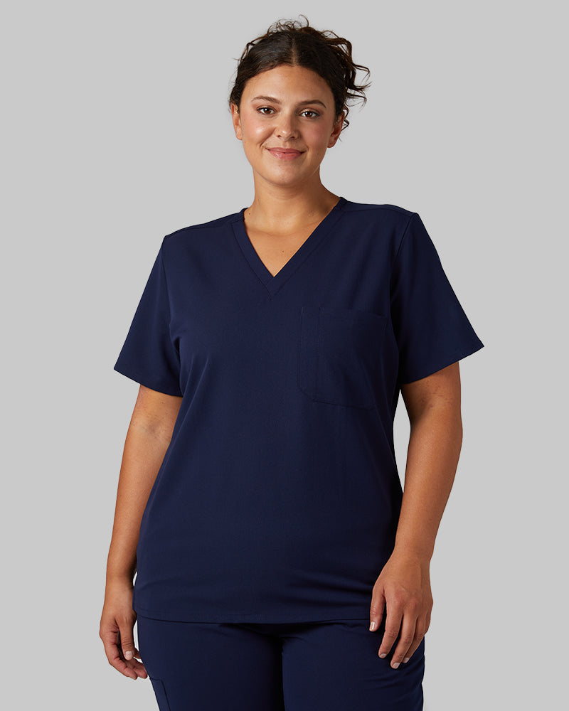 WOMEN'S CHEST POCKET V-NECK SCRUB TOP - Image 89