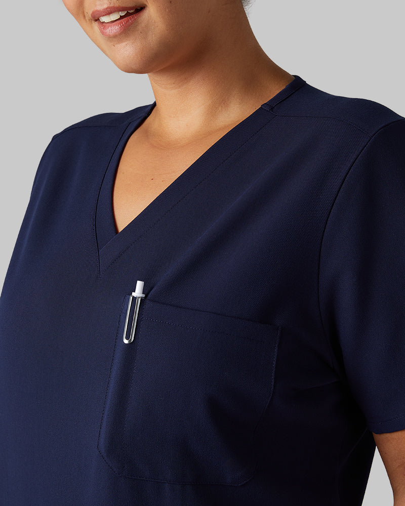 WOMEN'S CHEST POCKET V-NECK SCRUB TOP - Image 90