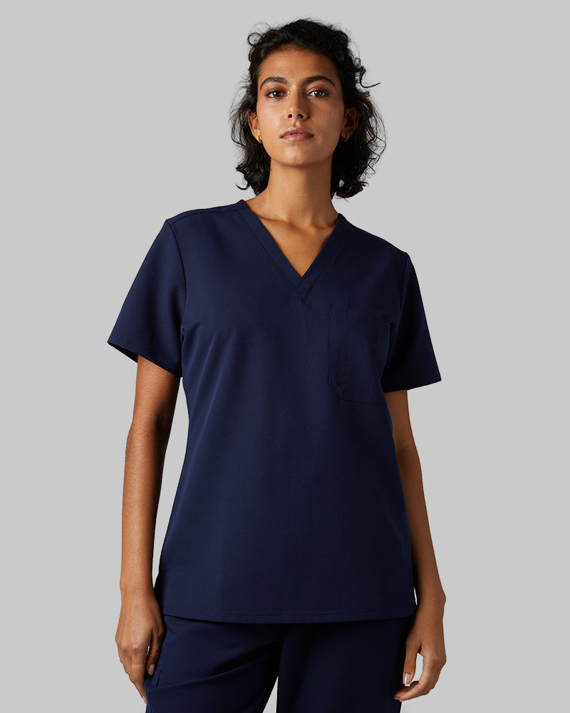 WOMEN'S CHEST POCKET V-NECK SCRUB TOP - Image 81