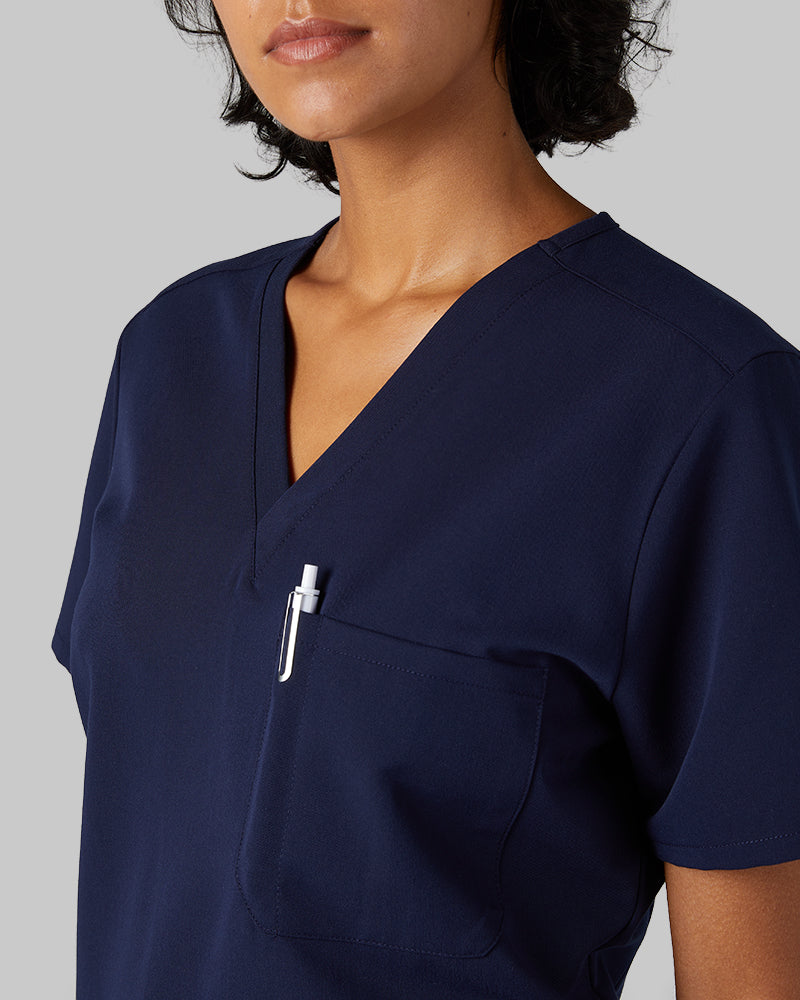 WOMEN'S CHEST POCKET V-NECK SCRUB TOP - Image 82