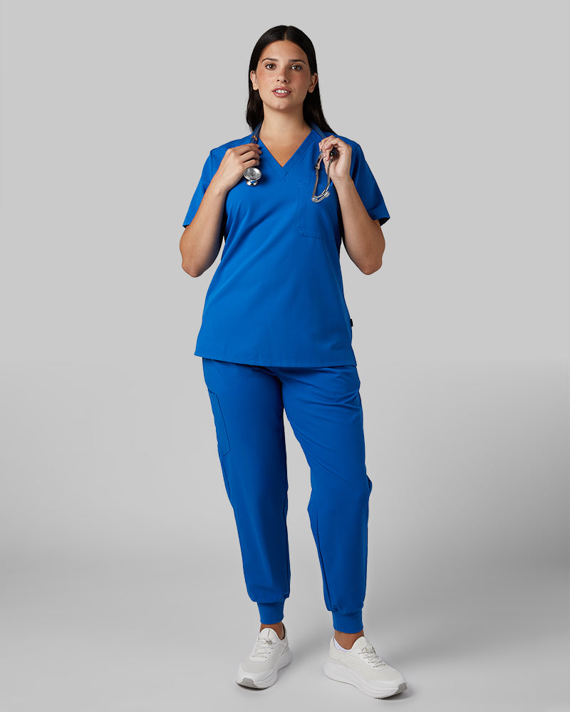 WOMEN'S CHEST POCKET V-NECK SCRUB TOP - Image 70