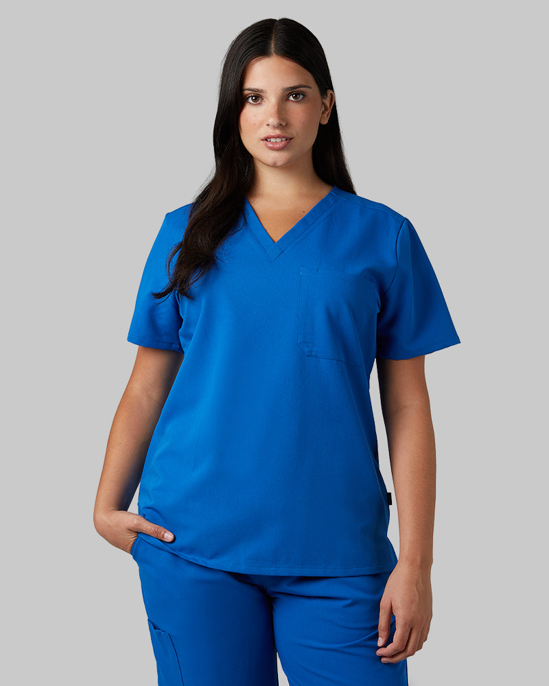 WOMEN'S CHEST POCKET V-NECK SCRUB TOP - Image 65