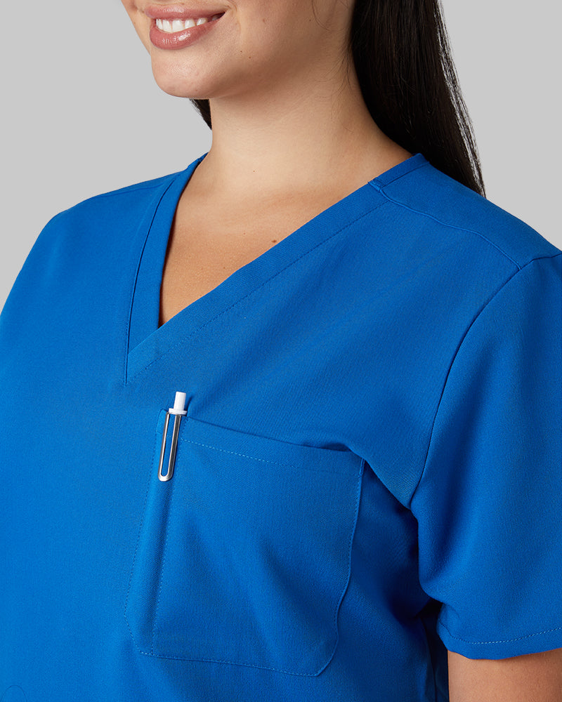 WOMEN'S CHEST POCKET V-NECK SCRUB TOP - Image 66