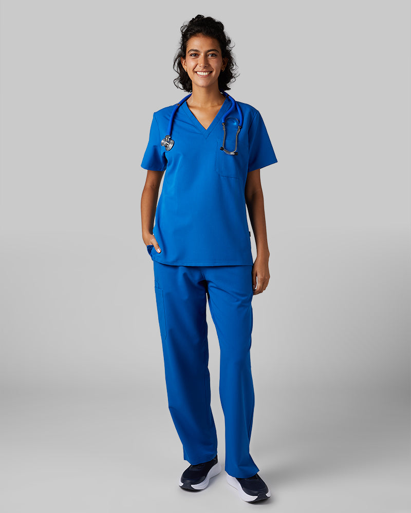 WOMEN'S CHEST POCKET V-NECK SCRUB TOP - Image 62