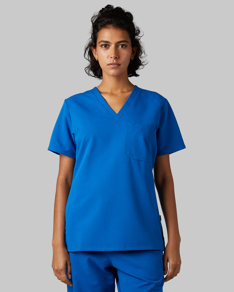 WOMEN'S CHEST POCKET V-NECK SCRUB TOP - Image 57