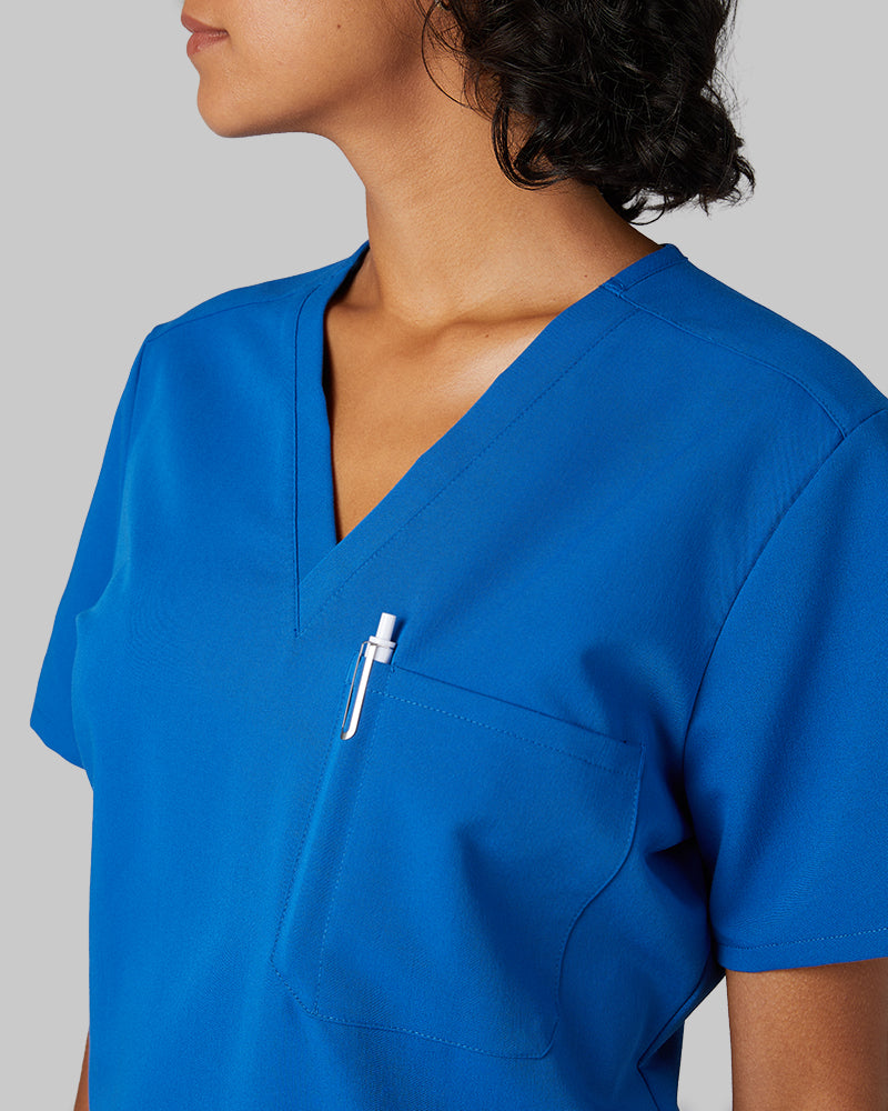 WOMEN'S CHEST POCKET V-NECK SCRUB TOP - Image 58