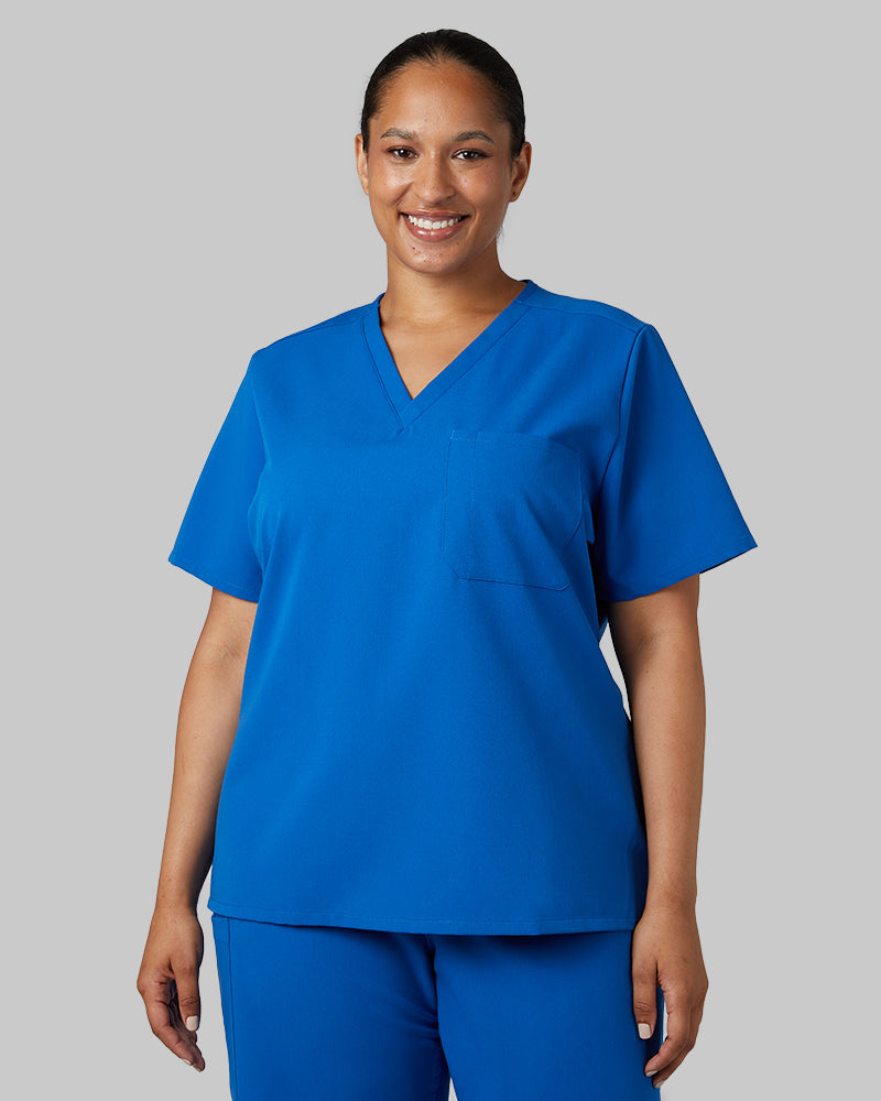 WOMEN'S CHEST POCKET V-NECK SCRUB TOP - Image 73