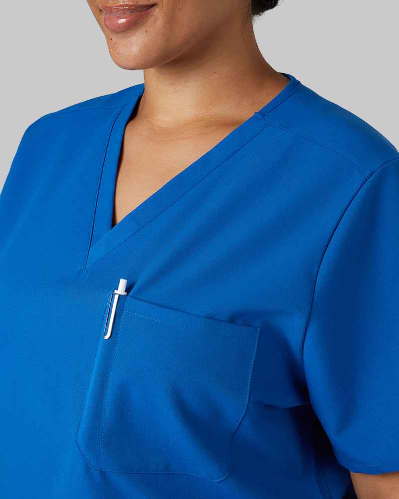 WOMEN'S CHEST POCKET V-NECK SCRUB TOP - Image 74
