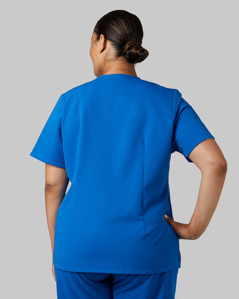 WOMEN'S CHEST POCKET V-NECK SCRUB TOP - Image 77